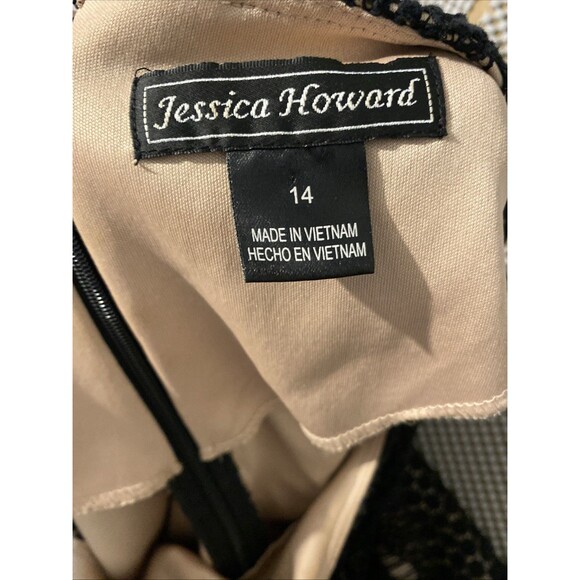 Jessica‎ Howard Black Lace Mini Dress  Lining 3/4 Sleeve Womens  Size 14 - Picture 5 of 6